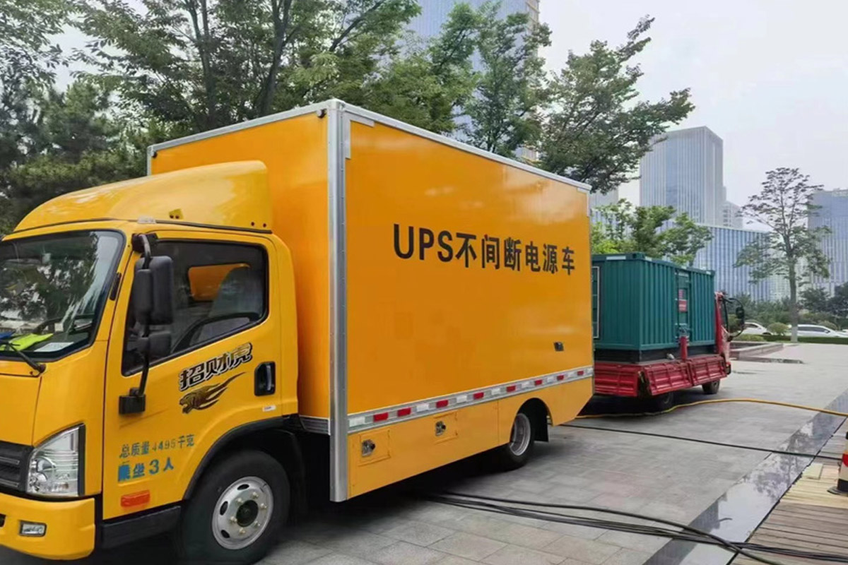 襄垣发电机租赁施工现场