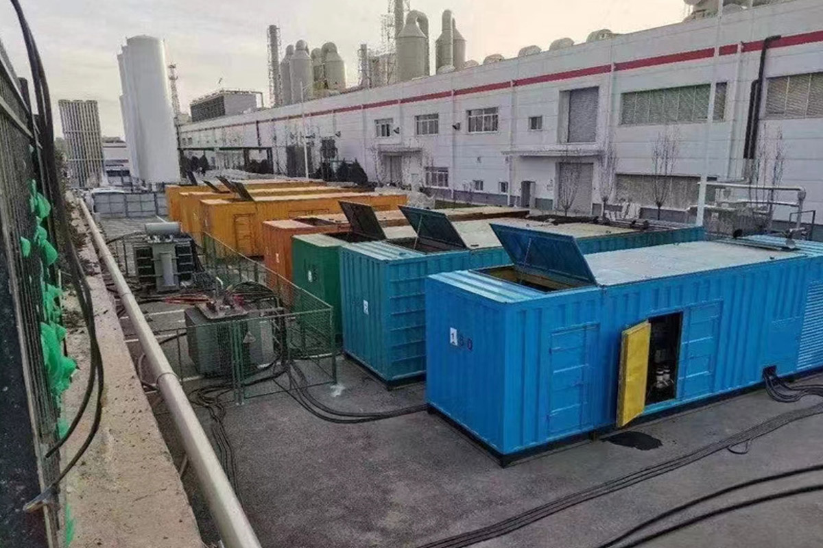 襄垣发电机租赁施工现场